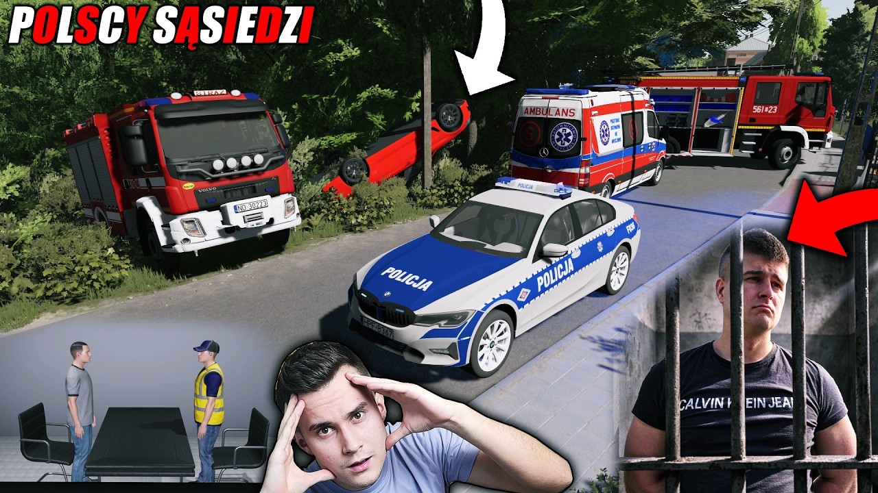 BABA NIE ŻYJE😱 POWAŻNY WYPADEK NA WSI😮 IDĘ DO WIĘZIENIA😭┃POLSCY SĄSIEDZI S2┃402