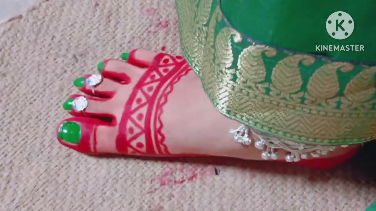 New alta mehndi mhavar#Navratri special mhawer designs#2023 alta desing।।