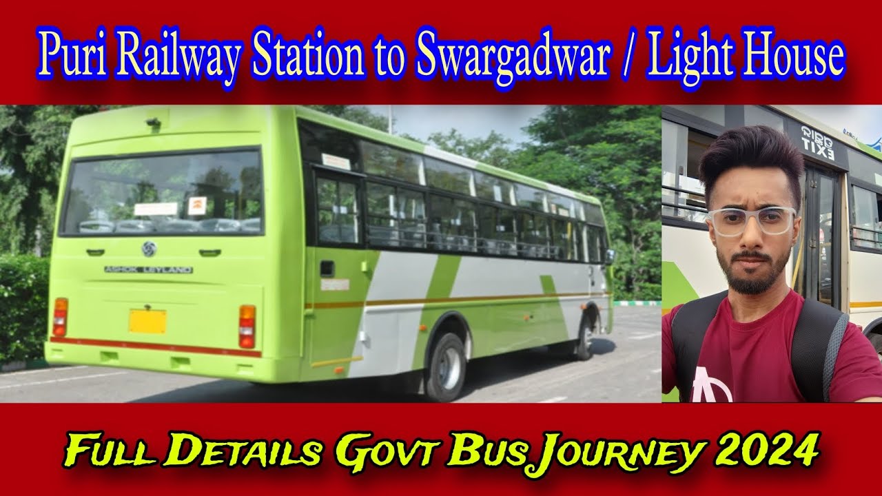 Puri Railway station to Swargadwar beach & Light house | Puri Govt Bus | 52 no Bus Puri | Puri Tour