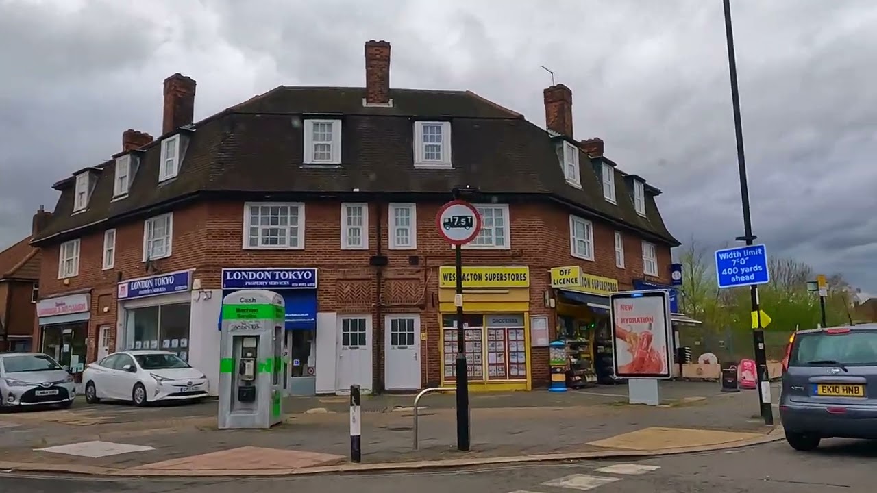 London - West Acton - Acton - Relaxing Drive - 4K
