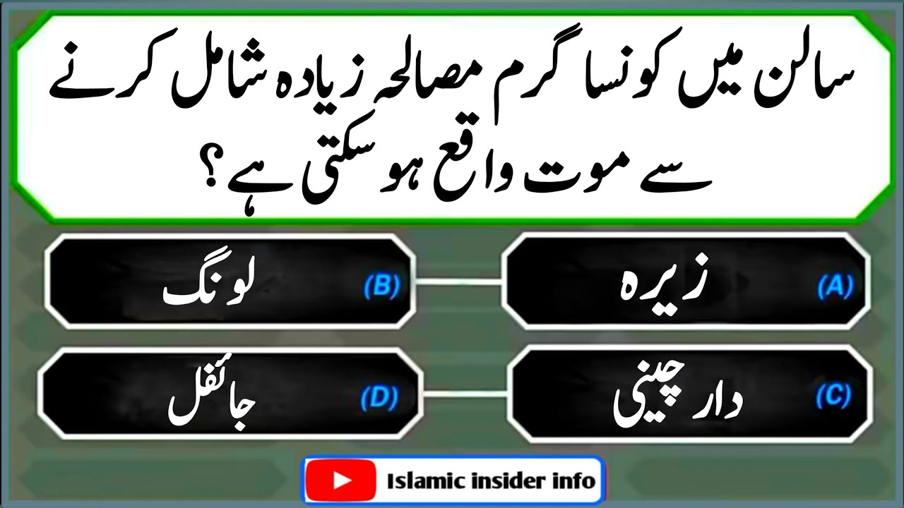Islamic Common Sense Paheliyan in Urdu/Hindi | General Knowledge | Dilchasp Islami Maloomat Quiz#246