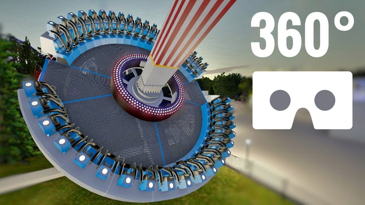 [VR 360 video] Roller Coaster POV Extreme Frisbee Ride Virtual Reality Nintendo VR Box
