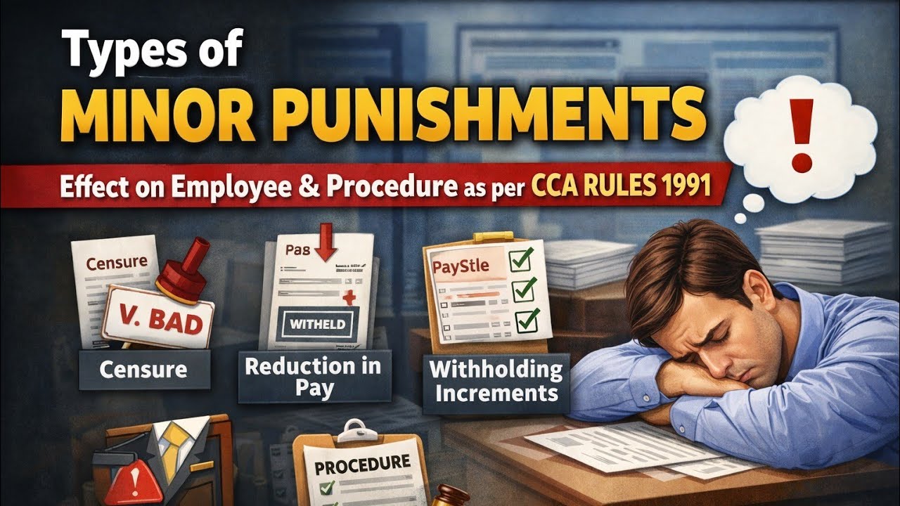 Minor Penalties under CCA Rules 1991: Procedure, Effects & Promotion Bars I Explained in Telugu