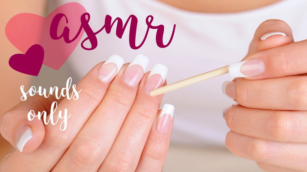 ASMR Nail and hands care SOUNDS ONLY * water sounds, tapping on glass, fabric sounds