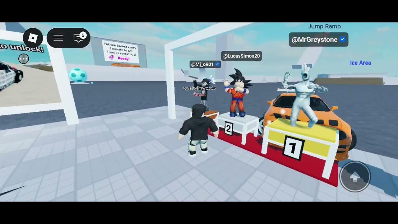 Trying different car on roblox