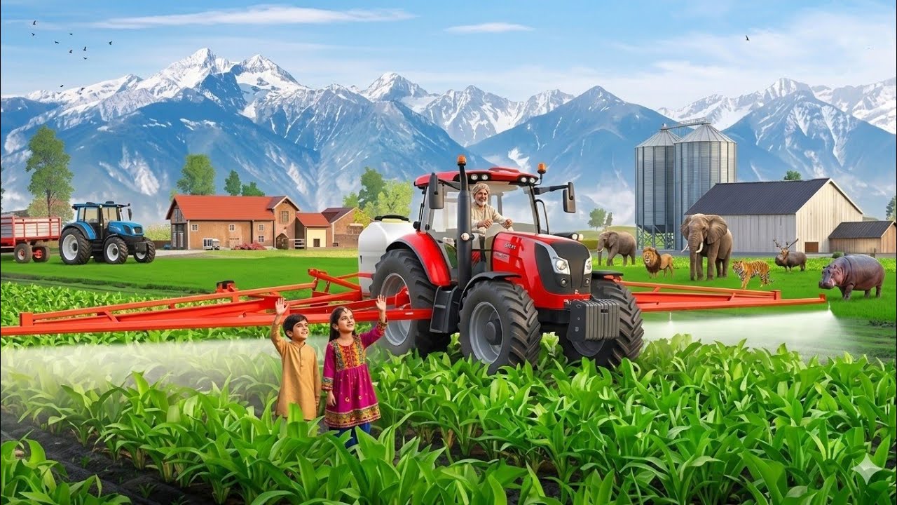 Indian Tractor Farming Game | Village Farming Simulator Gameplay | Tractor Trolley Farming