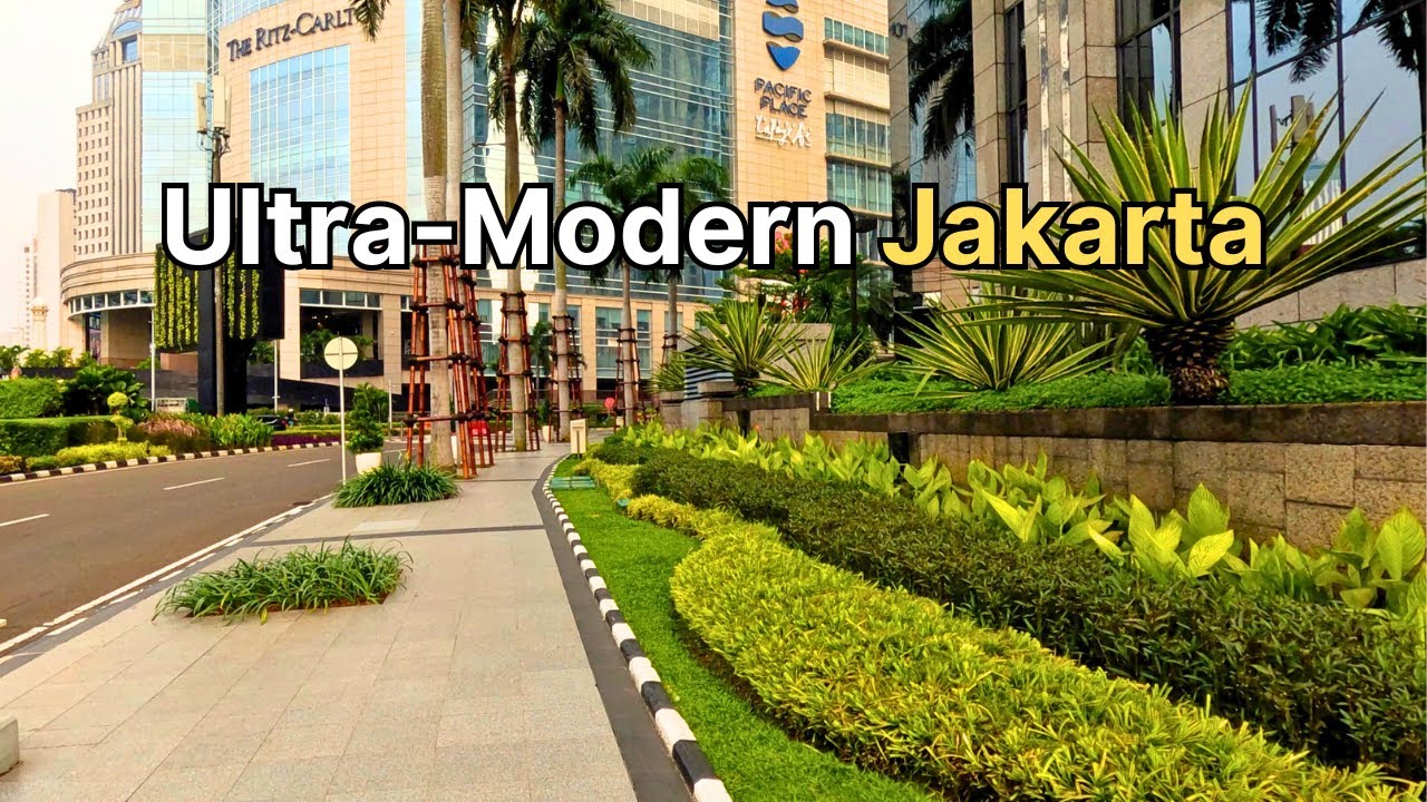 Jakarta City An Amazing Ultra-modern City - Walking Tour  4K