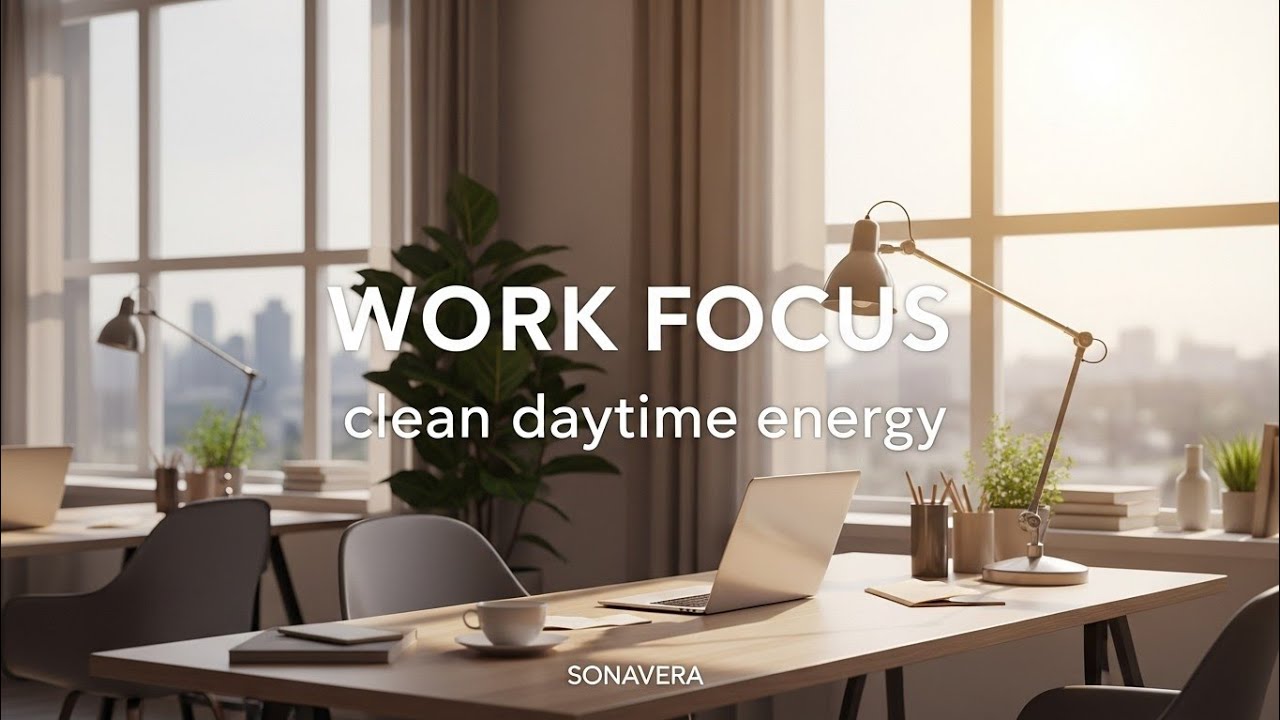 Focused Work Energy – Clean Daytime Instrumental Music for Productivity | SONAVERA