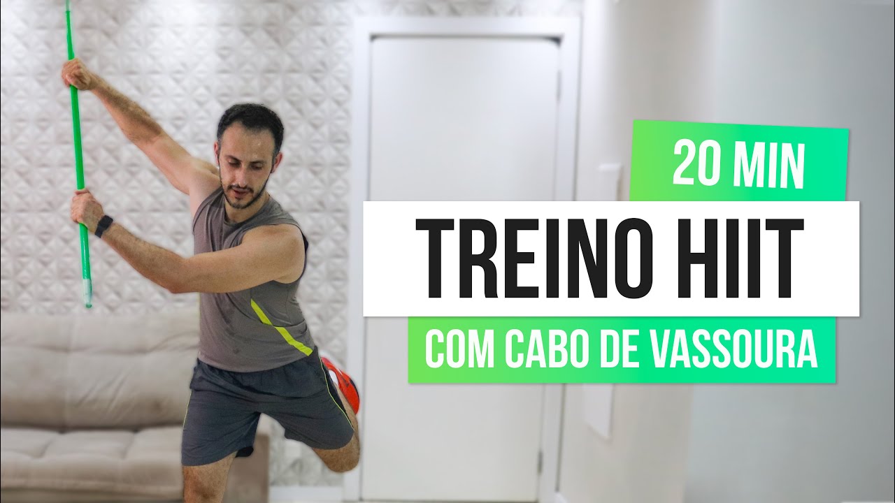 EMAGREÇA RÁPIDO EM CASA | Treino HIIT com CABO DE VASSOURA | 20 Min 🔥