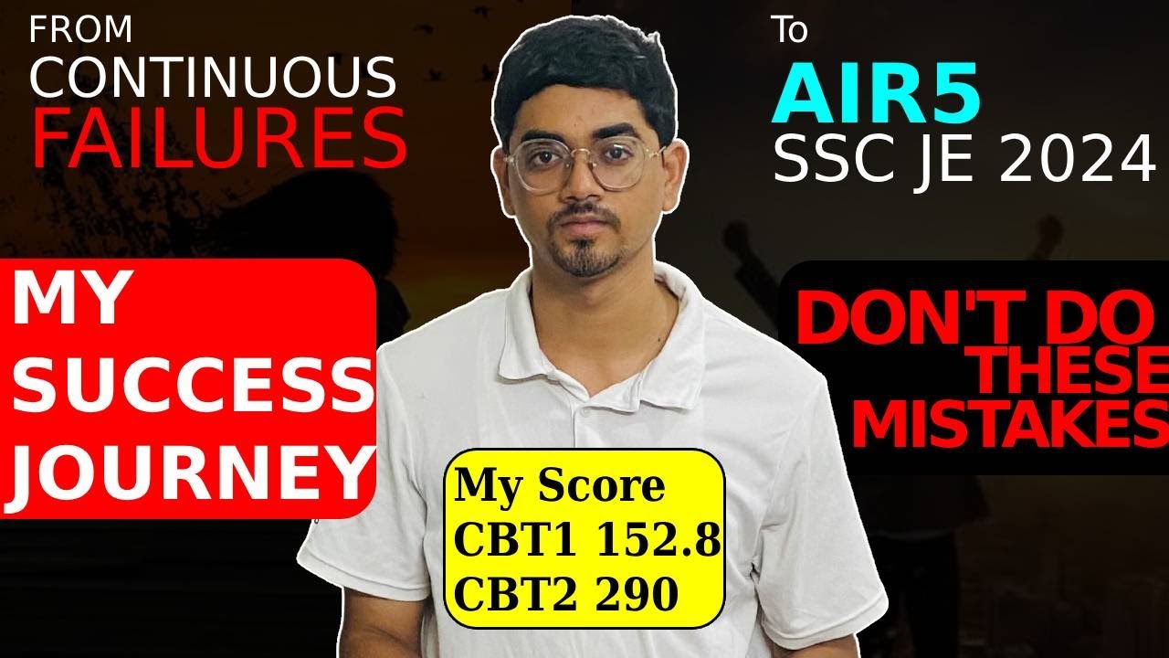 SSC JE Topper interview | SSC JE success story | SSC JE 2025 Preparation startegy #AIR5 #sscjecpwd