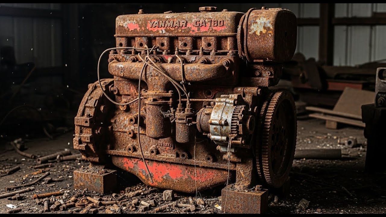 Complete Restoration Old YANMAR Tractor &ndash; Engine Repair By Genius Mechanic