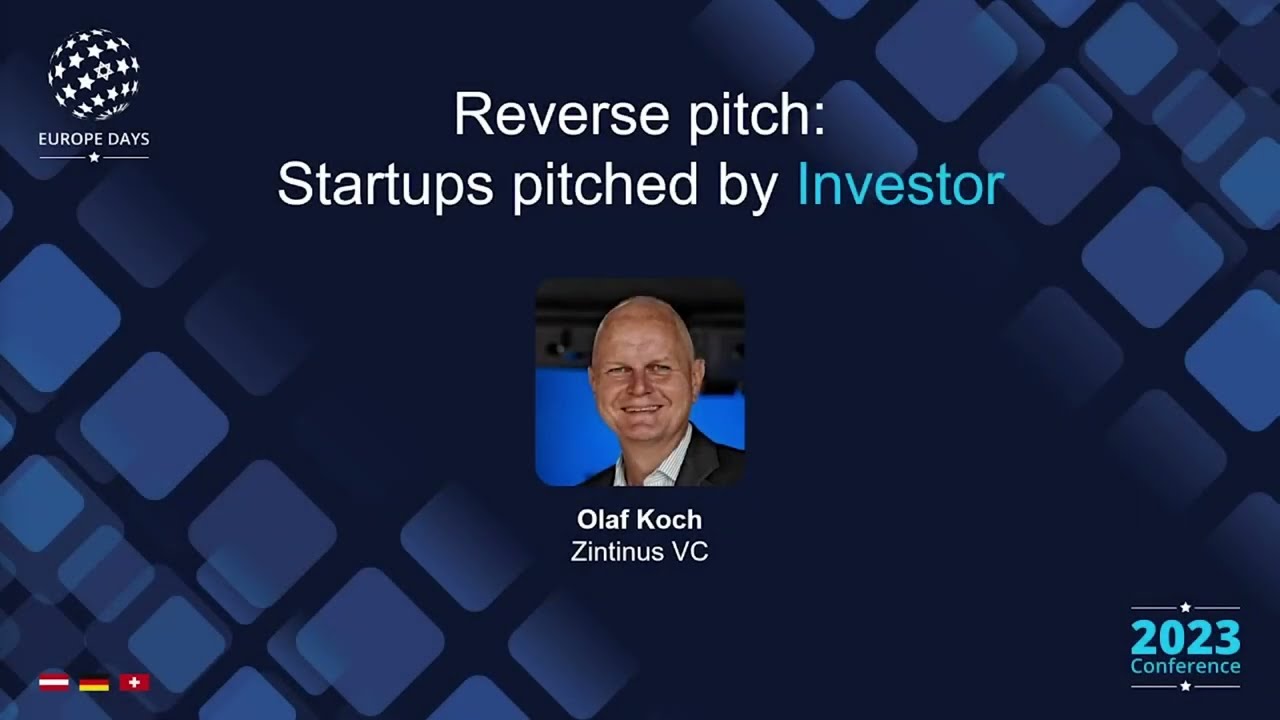 Reverse pitch: Startups pitched by Investor | olaf Koch, Zintinus VC
