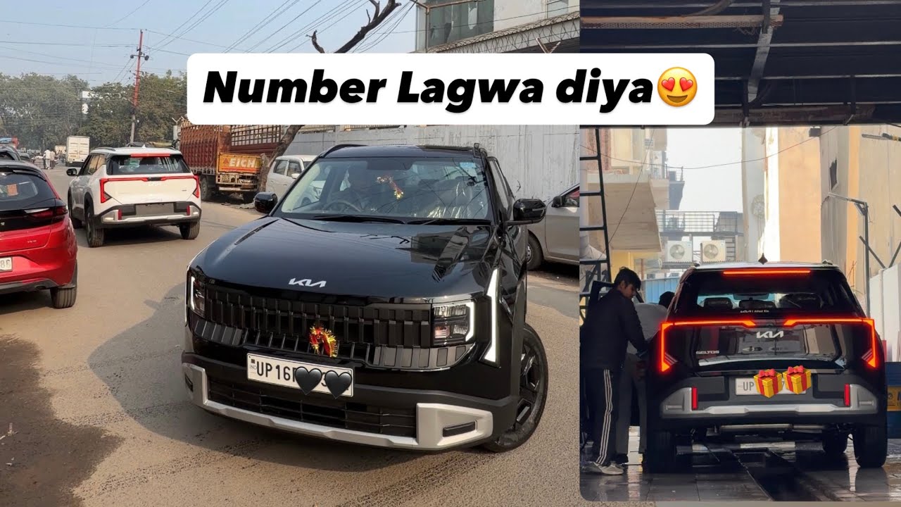 Seltos Par Number Lagwa diya😍 || Kia Showroom Experience 