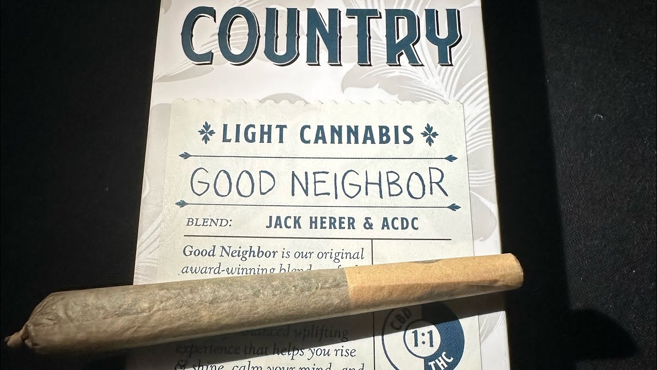 Review/story time - Country Cannabis &ldquo;Good Neighbor&rdquo; Sativa Preroll (light cannabis line)
