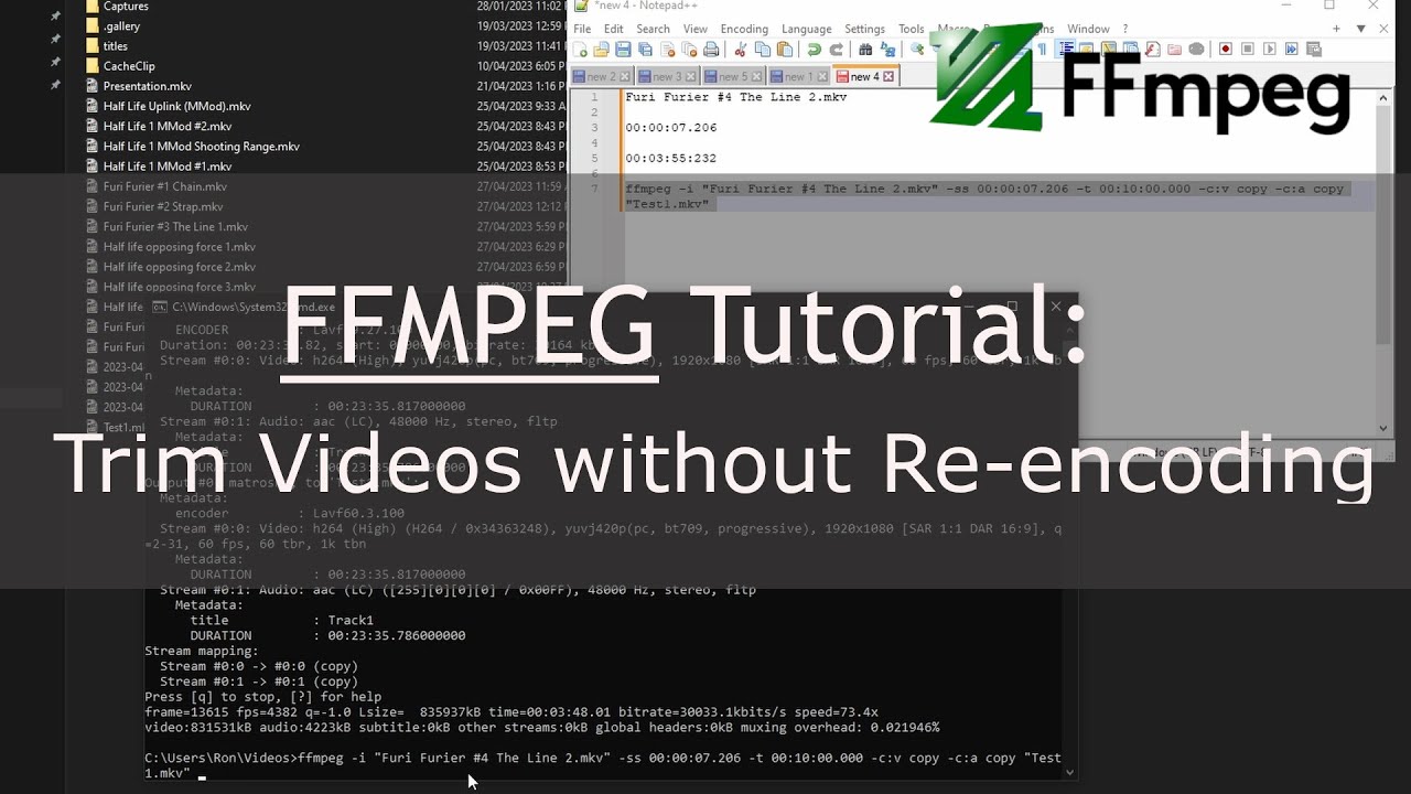 FFMPEG Tutorial: Trim Videos without Re-encoding