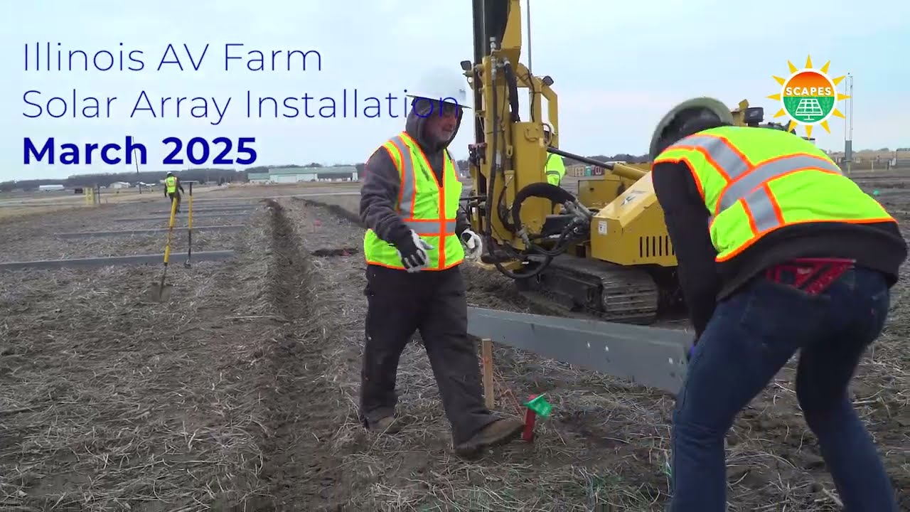 University of Illinois Agrivoltaics Farm Installation Timelapse