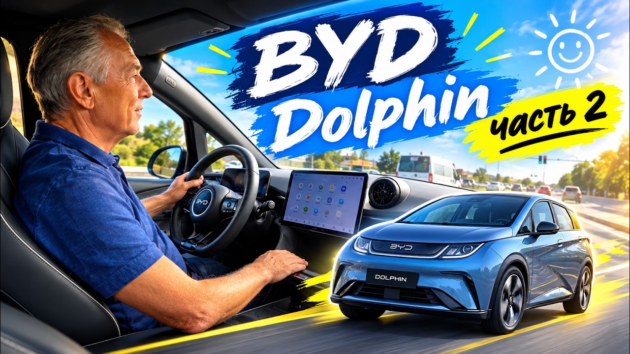 BYD Dolphin - евроверсия, в движении. Один из самых доступных электромобилей , гарантия +сервис в ЕС