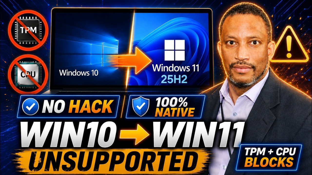 Обновление Windows 10 до Windows 11 25H2 на неподдерживаемом оборудовании