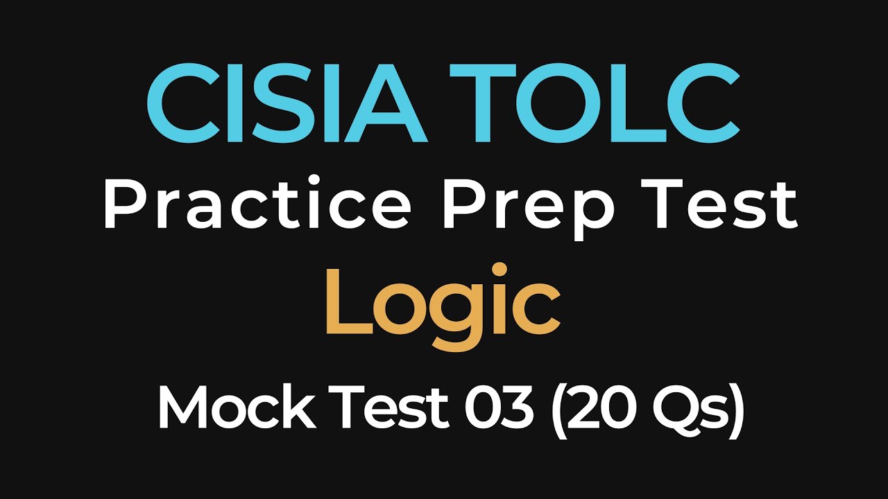 CISIA TOLC-I Logic Practice Exam 03 | Full-Length 20 Practice Questions & Answers