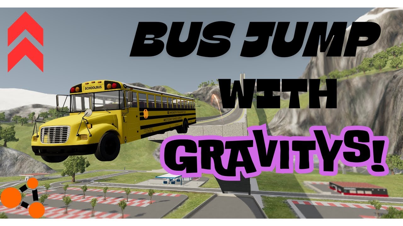 Bus Jump! / different gravity / crashes / BeamNG
