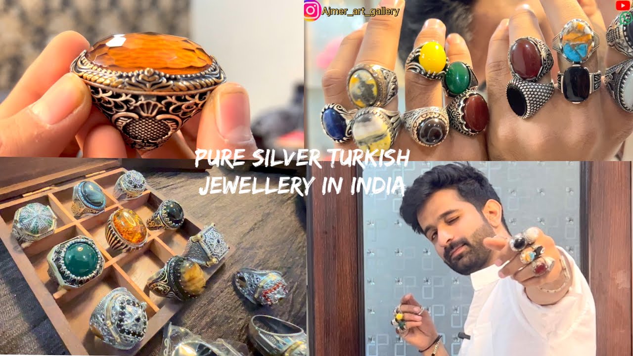 Pure Silver Turkish Rings In India by Ajmer Art Gallery(Man nahi ho to bhi khareed loge)