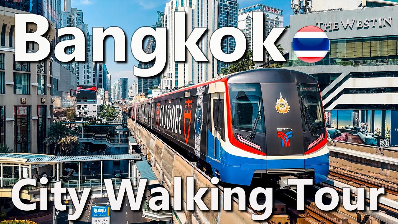 Bangkok Walking Tour Central Streets of the City. Thailand🇹🇭