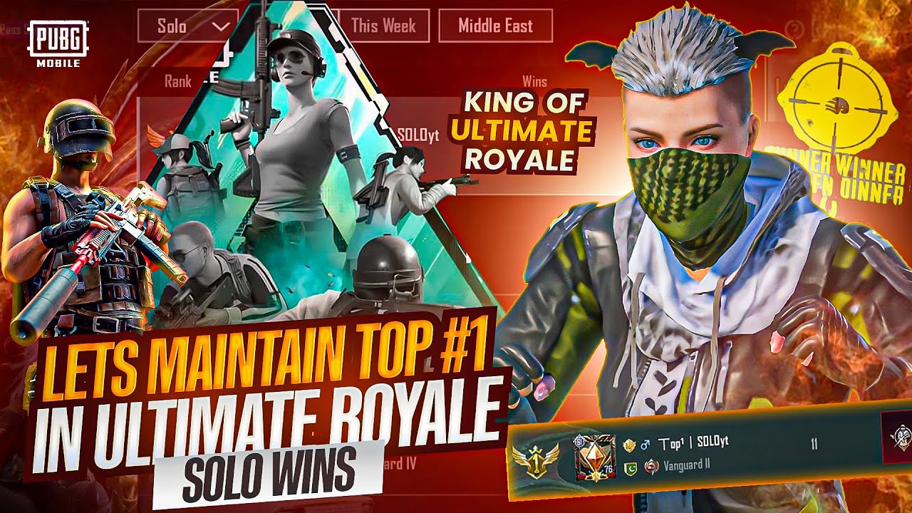 LETS MAINTAIN TOP 1 IN ULTIMATE ROYALE SOLO WINS 🔴 | TOP1SOLO IS LIVE