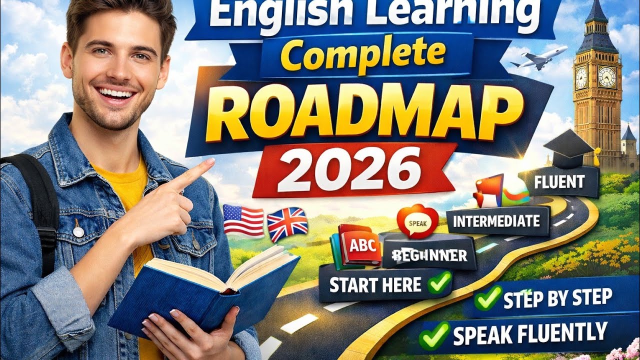 English Learning Complete Roadmap 2026 | From Beginner to Fluent Step-by-Step