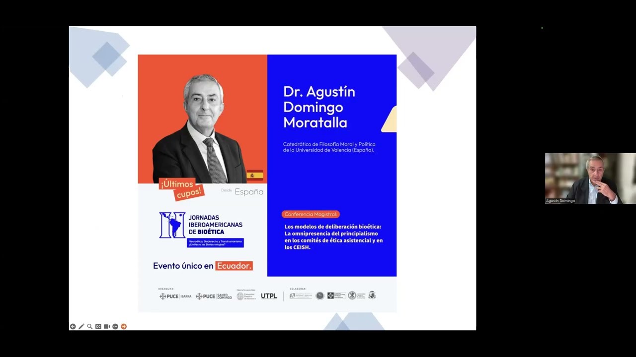 Ponencia | Dr. Agustín Domingo Moratalla | Catedrático