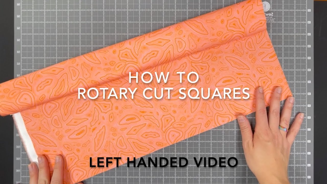 Rotary Cutting Fabric Squares: Left Handed Tutorial