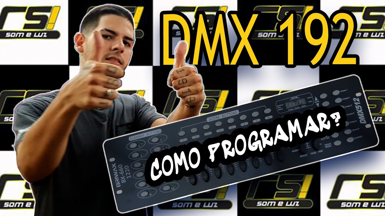 Como programar mesa DMX 192 - RS Som e Luz!