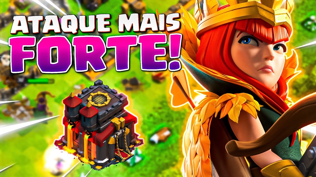 O Melhor Ataque de Queen Walk CV10 do Clash of Clans