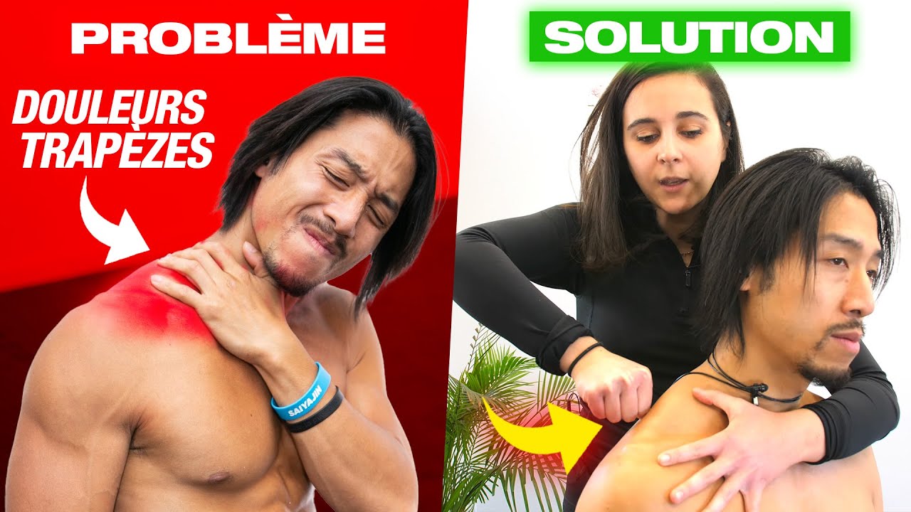 T’AS MAL AUX TRAPÈZES ET À LA NUQUE ? FAIS ÇA ✔️(Technique d’ostéo !)