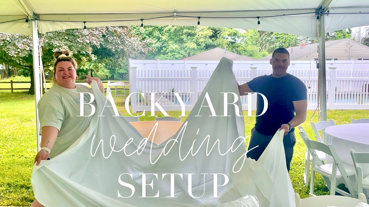 SETTING UP FOR OUR BACKYARD WEDDING! VLOG