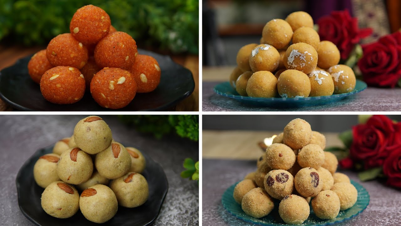 4 आसान मिठाई ना दूध ना मावा 30 मिनट | 4 Easy Indian Sweets for Festivals | Seema's Smart Kitchen