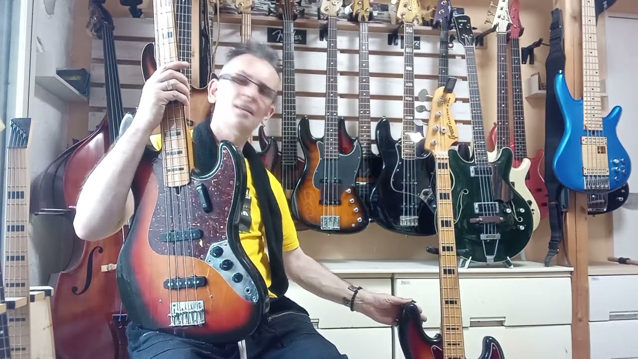 JV BASS GUITARS Early-Mid 70s vs late 70s Greco JB500. #bass #jazzbass #soundcheck #bassguitar #demo