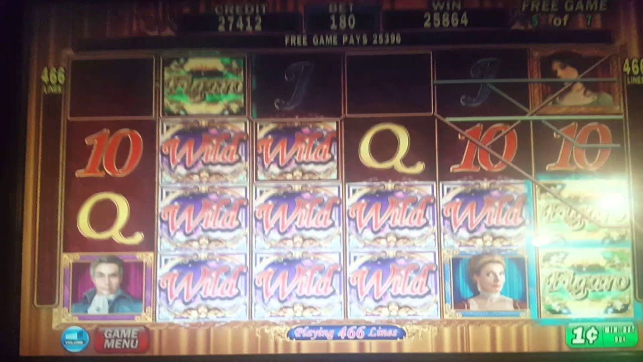 Figaro slot machine bonus round.  BIG WIN!