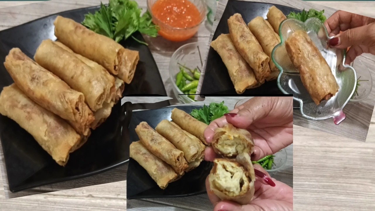 VERSI BARU LUMPIA ISIAN AYAM TERNYATA ENAK BANGET KRISPY LUARNYA LEMBUT AYAMNYA BIKIN NAGIH