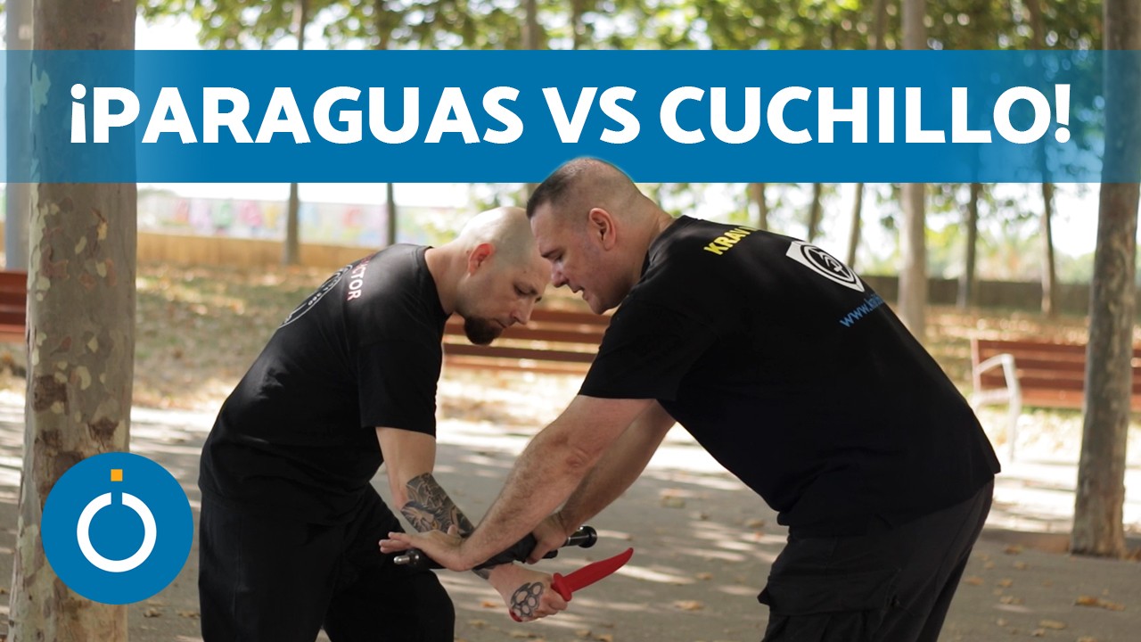 DEFENSA PERSONAL contra CUCHILLO con PARAGUAS 🌂 Krav Maga de Defensa Personal