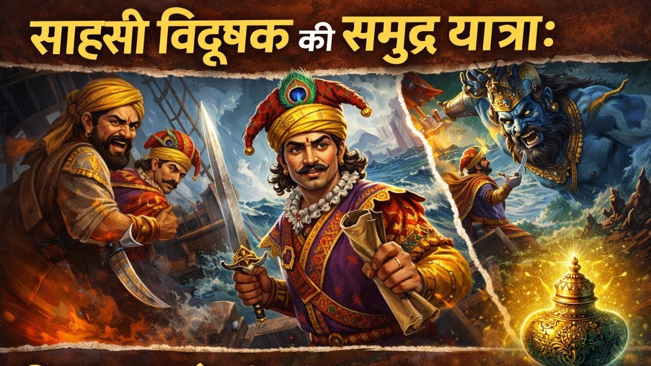 साहसी विदूषक की समुद्र यात्रा: विश्वासघात, दैत्य विजय और 'दिव्य रस' की तलाश