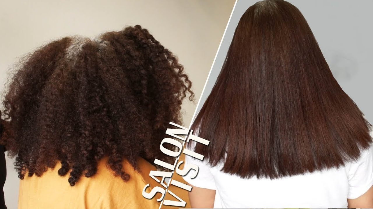 SALON VISIT | STRAIGHTENING NATURAL HAIR WITH TEXTURE RELEASE + CURLS REVERT BACK //Samantha Pollack