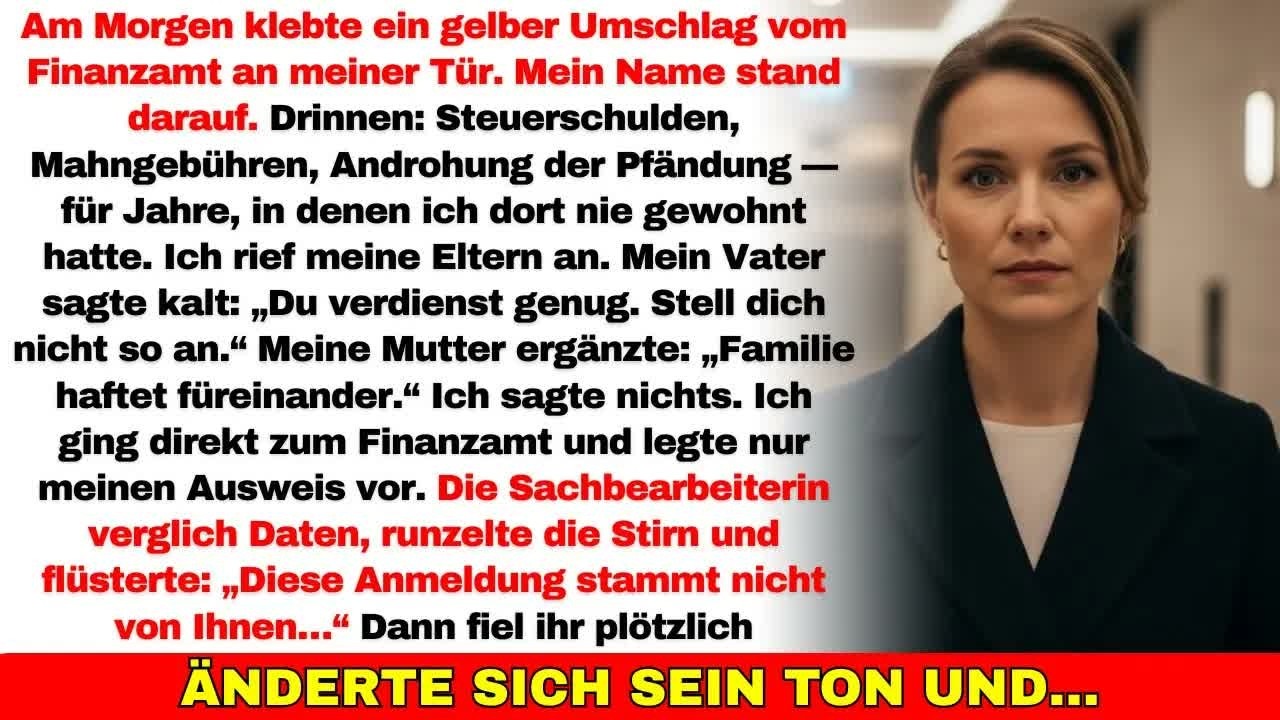 Über Nacht kam ein Steuerbescheid über 148 000€… meine Eltern setzten meinen Namen auf ihre Schu