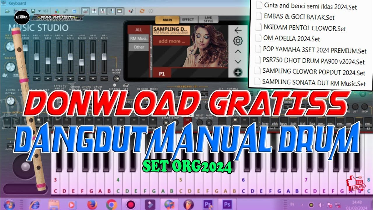 DOWNLOAD SET ORG DUT DRUM SAMPLING KUALITAS JERNIH LENGKAP INSTRUMEN link deskripsi