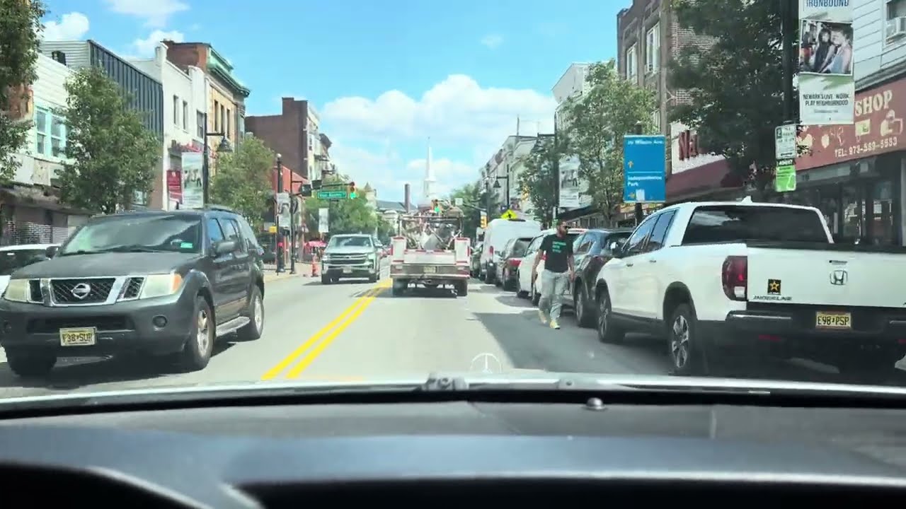 Driving Downtown Newark NJ | From Market Street Into Ferry Street Ironbound Newark Area