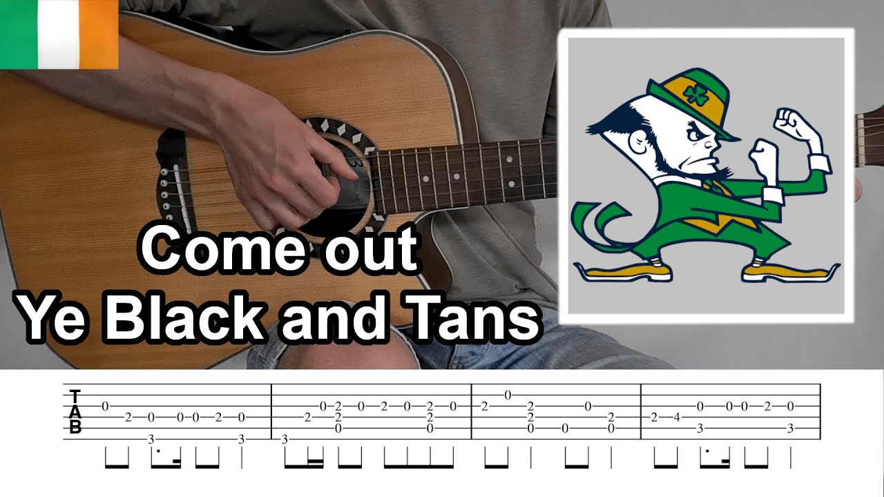 Come out Ye Black and Tans - Irish rebel song (fingerstyle guitar TAB)