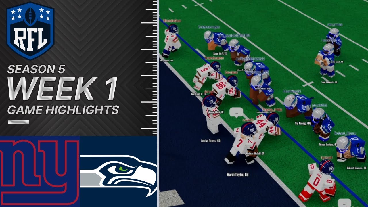 RFL Season 5 Opener | New York Giants @ Seattle Seahawks | Roblox Football Highlights
