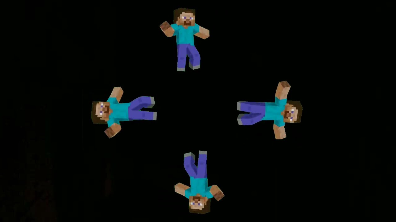 Minecraft hologram video (Steve dancing) #hologram #minecraft