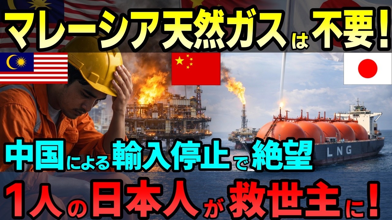 【海外の反応】「マレーシア天然ガスは不要！」中国の輸入停止で絶望…日本の支援で奇跡の復活