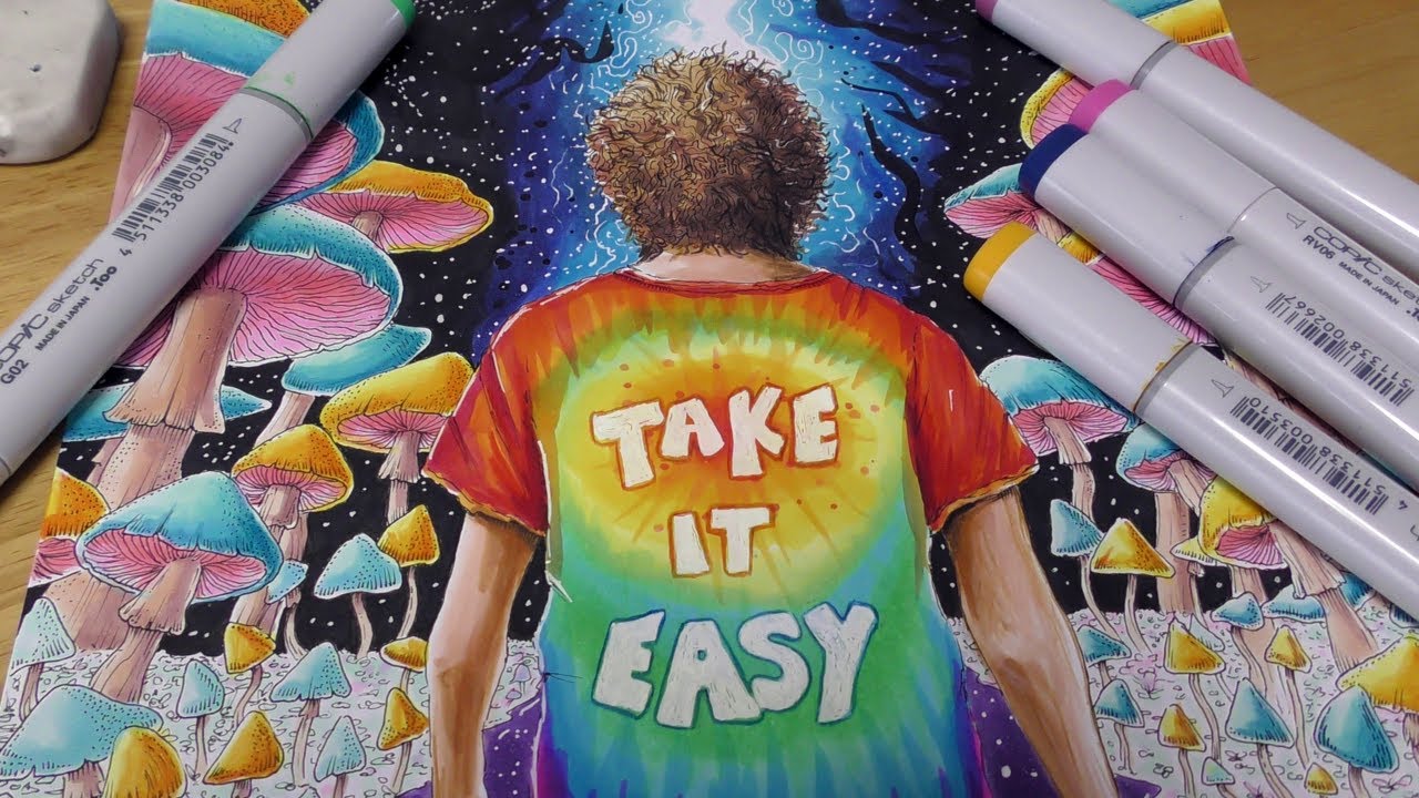 Terence McKenna - Take It Easy ( Drawing Timelapse )