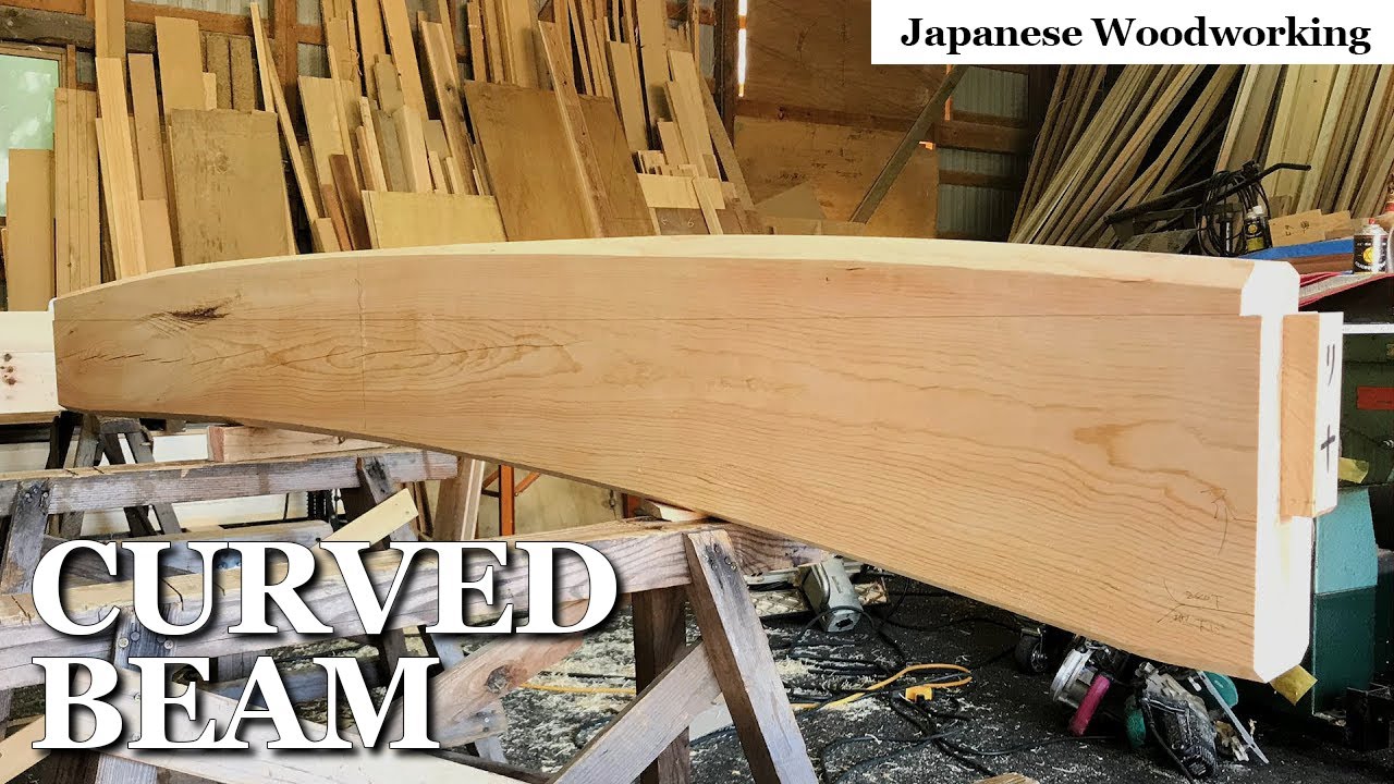 Japanese woodworking - Cutting out a Curved Beam